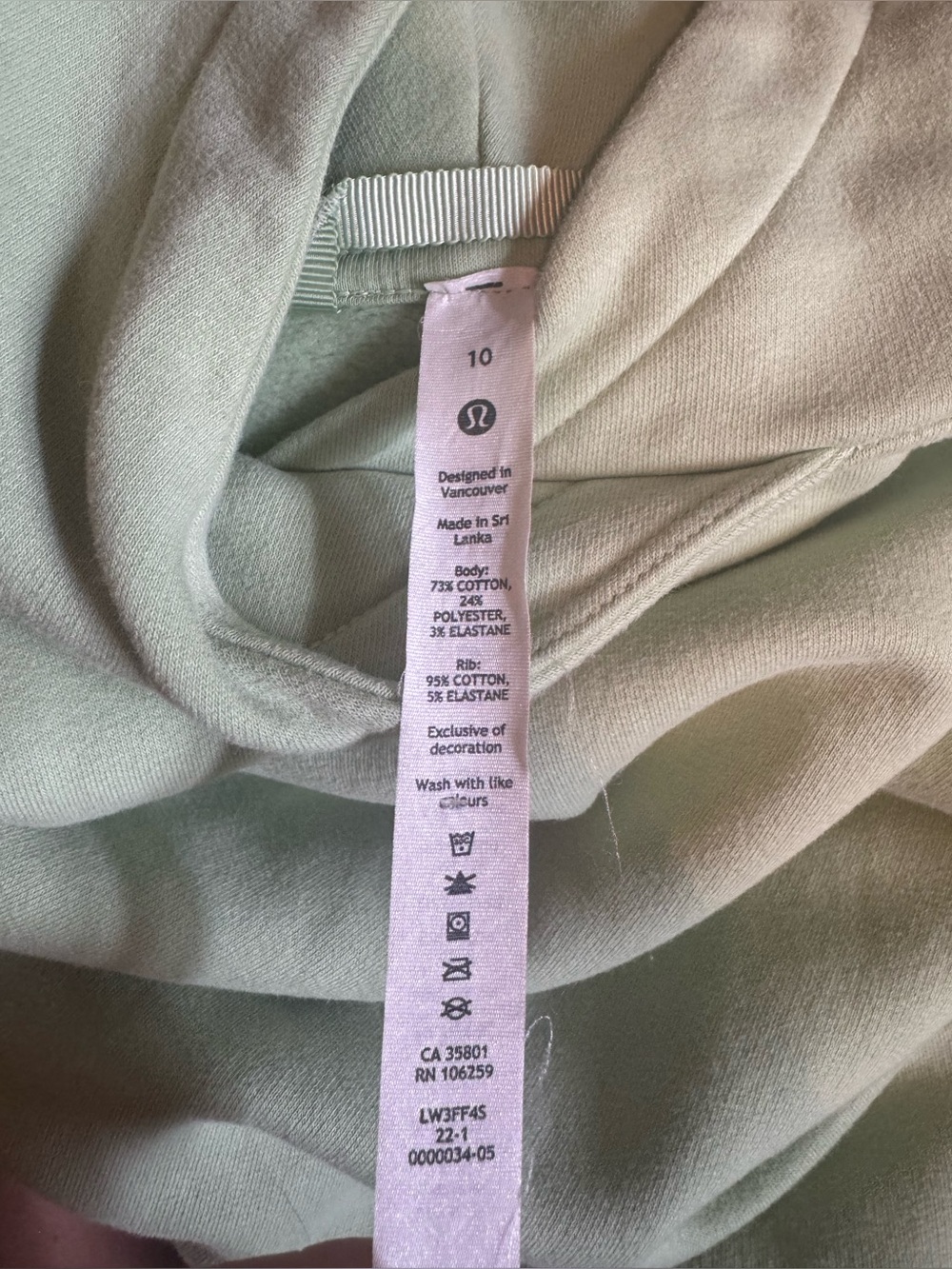 Lululemon Loungeful Cropped Hoodie Creamy Mint - Picture 5 of 5